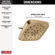 52460-CZ-PR Universal Showering Components H2Okinetic 4-Setting Shower Head with Ultrasoak, Lumicoat Champagne Bronze
