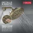 52487-CZ-PR Universal Showering Components H2Okinetic 4-Setting Shower Head with Ultrasoak, Lumicoat Champagne Bronze