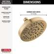 52535-CZ Universal Showering Components 5-Setting Showerhead, Champagne Bronze