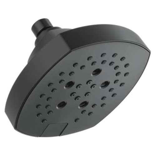 52663-BL Universal Showering Components 5-Setting H2Okinetic Shower Head, Matte Black
