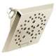 52664-PN-PR Universal Showering Components H2Okinetic 5-Setting Angular Modern Raincan Shower Head, Lumicoat Polished Nickel