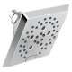 52664-PR Universal Showering Components H2Okinetic 5-Setting Angular Modern Raincan Shower Head, Lumicoat Chrome