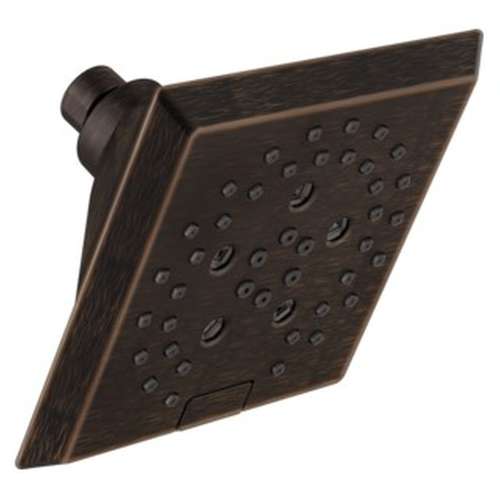 52664-RB Universal Showering Components H2Okinetic 5-Setting Angular Modern Raincan Shower Head, Venetian Bronze