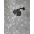 52668-BL Universal Showering Components H2Okinetic 5-Setting Contemporary Raincan Shower Head, Matte Black
