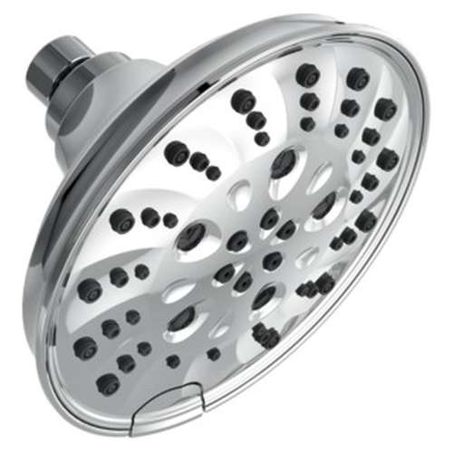 52669-PR Universal Showering Components H2Okinetic 5-Setting Traditional Raincan Shower Head, Lumicoat Chrome