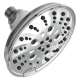 52669-PR Universal Showering Components H2Okinetic 5-Setting Traditional Raincan Shower Head, Lumicoat Chrome