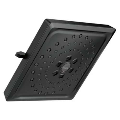 52684-BL Universal Showering Components H2Okinetic 3-Setting Raincan Shower Head, Matte Black