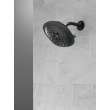 52686-BL Universal Showering Components H2Okinetic R 3-Setting Raincan Shower Head, Matte Black