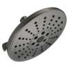 52688-KS-PR Universal Showering Components H2Okinetic 3-Setting Raincan Shower Head, Lumicoat Black Stainless