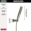 55140-SS-PR Universal Showering Components H2OKinetic Hand Shower 1.75 GPM Wall-Mount 4S, Lumicoat Stainless