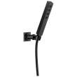 55567-BL Universal Showering Components H2Okinetic Single-Setting Adjustable Wall Mount Hand Shower, Matte Black
