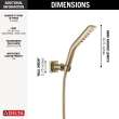 55799-CZ-PR Universal Showering Components H2O Hand Shower 1.75 GPM Wall-Mount 3S, Lumicoat Champagne Bronze