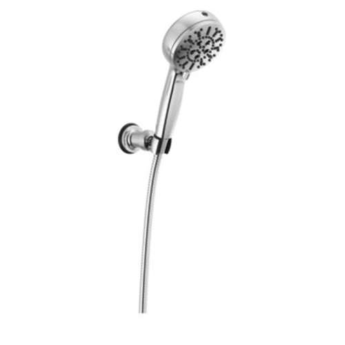 55884-PR Universal Showering Components 7-Setting Wall Mount Hand Shower with Cleaning Spray, Lumicoat Chrome