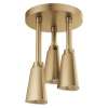 57140-CZ25-L Universal Showering Components H2Okinetic Pendant Raincan Shower Head with LED Light, Champagne Bronze