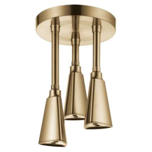 57140-CZ Universal Showering Components H2Okinetic Pendant Raincan Shower Head, Champagne Bronze