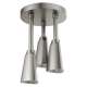 57140-SS25-L Universal Showering Components H2Okinetic Pendant Raincan Shower Head with LED Light, Stainless