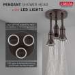 57190-RB25-L Universal Showering Components H2Okinetic Pendant Raincan Shower Head with LED Light, Venetian Bronze