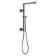 58410-KS-PR Universal Showering Components Emerge 18" Angular Shower Column, Lumicoat Black Stainless