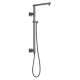 58420-KS-PR Universal Showering Components Emerge 26" Angular Shower Column, Lumicoat Black Stainless