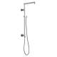 58420-PR Universal Showering Components Emerge 26" Angular Shower Column, Lumicoat Chrome