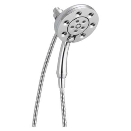 58472-PR Universal Showering Components H2Okinetic In2ition 4-Setting Two-in-One Shower, Lumicoat Chrome