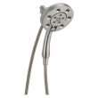 58472-SS-PR Universal Showering Components H2Okinetic In2ition 4-Setting Two-in-One Shower, Lumicoat Stainless