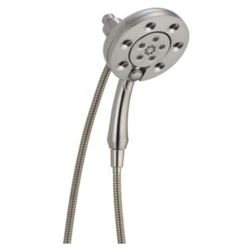 58472-SS-PR Universal Showering Components H2Okinetic In2ition 4-Setting Two-in-One Shower, Lumicoat Stainless