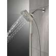 58473-SS-PR Universal Showering Components H2Okinetic In2ition 4-Setting Two-in-One Shower, Lumicoat Stainless