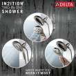 58480-SS-PR25-PK Universal Showering Components H2Okinetic In2ition 5-Setting Two-In-One Shower, Lumicoat Stainless
