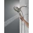 58620-SS-PR-PK Universal Showering Components H2Okinetic In2ition 5-Setting Two-In-One Shower, Lumicoat Stainless
