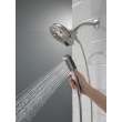 58620-SS-PR-PK Universal Showering Components H2Okinetic In2ition 5-Setting Two-In-One Shower, Lumicoat Stainless