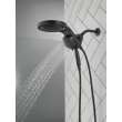 58680-BL25 Universal Showering Components HydroRain H2Okinetic 5-Setting Two-in-One Shower Head, Matte Black
