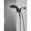 58680-BL25 Universal Showering Components HydroRain H2Okinetic 5-Setting Two-in-One Shower Head, Matte Black