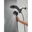 58680-BL Universal Showering Components HydroRain H2Okinetic 5-Setting Two-in-One Shower Head, Matte Black