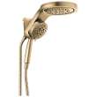 58680-CZ-PR25 Universal Showering Components HydroRain H2Okinetic 5-Setting Two-In-One Shower Head, Lumicoat Champagne Bronze