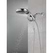 58680-PR25 Universal Showering Components HydroRain H2Okinetic 5-Setting Two-in-One Shower Head, Lumicoat Chrome