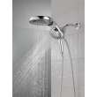 58680-PR Universal Showering Components HydroRain H2Okinetic 5-Setting Two-in-One Shower Head, Lumicoat Chrome