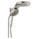 58680-SS-PR25 Universal Showering Components HydroRain H2Okinetic 5-Setting Two-in-One Shower Head, Lumicoat Stainless