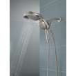 58680-SS25 Universal Showering Components HydroRain H2Okinetic 5-Setting Two-in-One Shower Head, Stainless