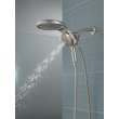 58680-SS25 Universal Showering Components HydroRain H2Okinetic 5-Setting Two-in-One Shower Head, Stainless