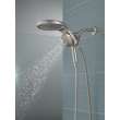 58680-SS Universal Showering Components HydroRain H2Okinetic 5-Setting Two-in-One Shower Head, Stainless