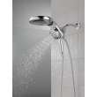 58680Universal Showering Components HydroRain H2Okinetic 5-Setting Two-in-One Shower Head, Chrome