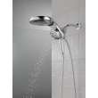 58680Universal Showering Components HydroRain H2Okinetic 5-Setting Two-in-One Shower Head, Chrome