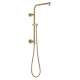 58810-CZ-PR Universal Showering Components Emerge 18" Round Shower Column, Lumicoat Champagne Bronze