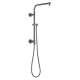 58810-KS-PR Universal Showering Components Emerge 18" Round Shower Column, Lumicoat Black Stainless