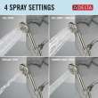 75413DSN Universal Showering Components 4-Setting Hand Shower, Spotshield Brushed Nickel