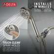 75413DSN Universal Showering Components 4-Setting Hand Shower, Spotshield Brushed Nickel