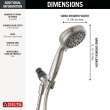 75511SN Universal Showering Components 5 Setting Hand Shower, Spotshield Brushed Nickel
