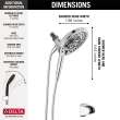75687D Universal Showering Components In2ition 7-Setting Two-in-One Shower, Chrome
