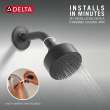 RP101842BL Modern Round Showerhead, Matte Black